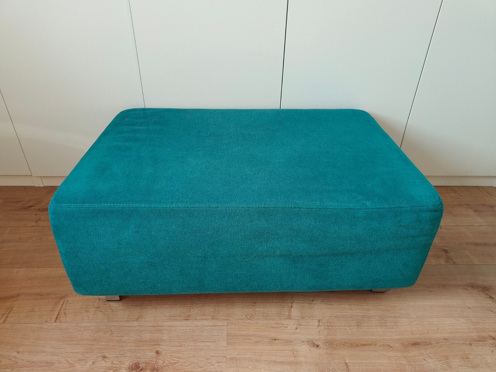Montel poef/hocker in turquoise (90x60x37 cm), 50 tot 75 cm, Zo goed als nieuw, Metaal, 75 tot 100 cm