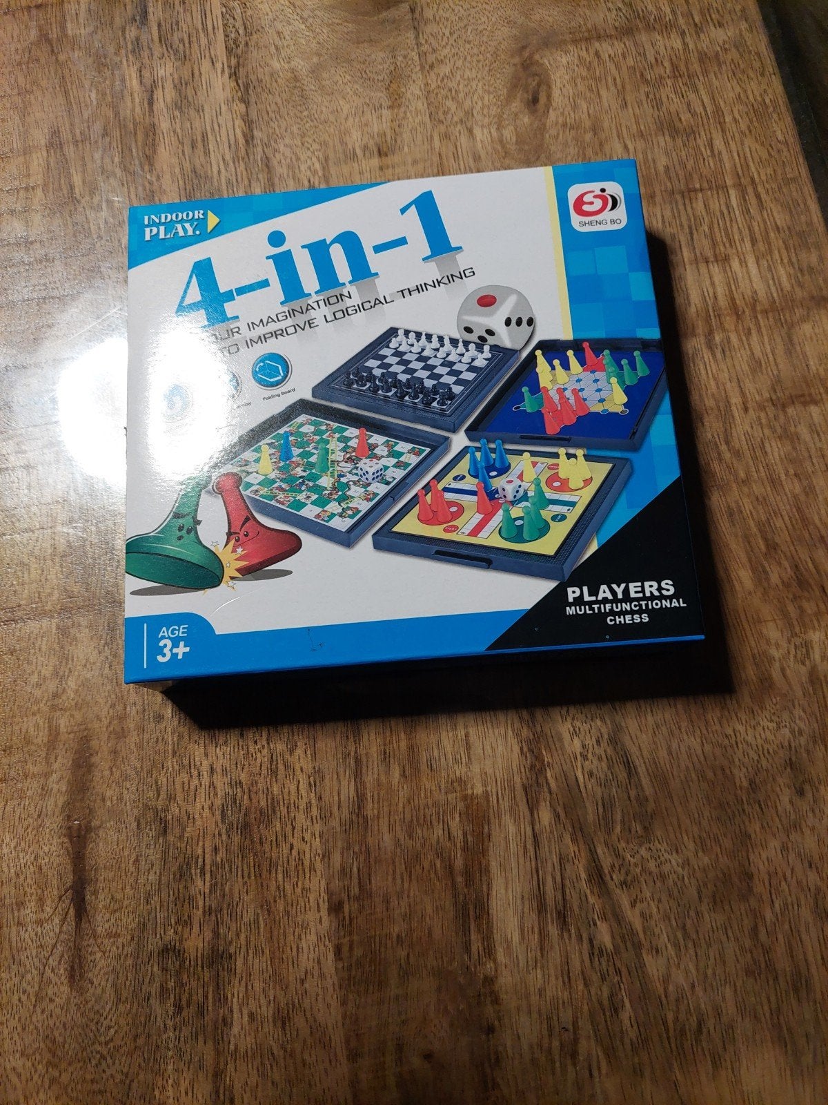 4-in-1 Bordspel Collectie: Schaken, Ludo, Dammen, Slangen &, Gebruikt, Sheng Bo, Ophalen of Verzenden, Vijf spelers of meer