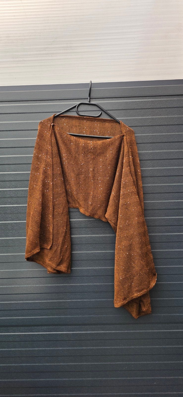 Shein Bolero met pailletten - Maat M, Kleding | Dames, Truien en Vesten, Maat 38/40 (M), Bruin, Verzenden, Zo goed als nieuw