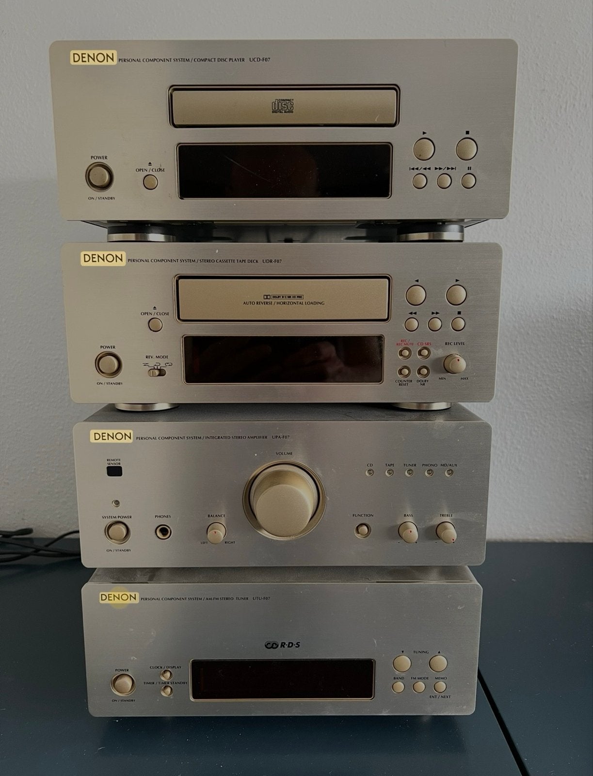Denon Personal Component System - UCD-F07, UDR-F07, UPA-F07,, Gebruikt, Cassettedeck, Denon, Losse componenten
