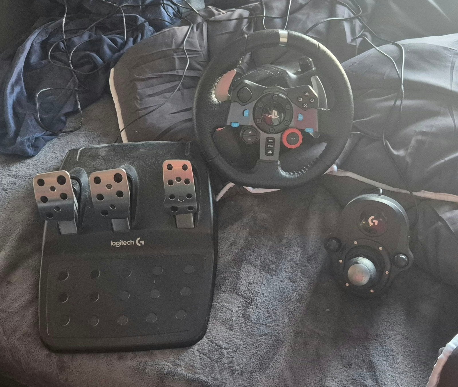 Logitech G29 racestuur, pedalen en shifter  PlayStation/P, Ophalen, Racestuur, Gebruikt, Force feedback