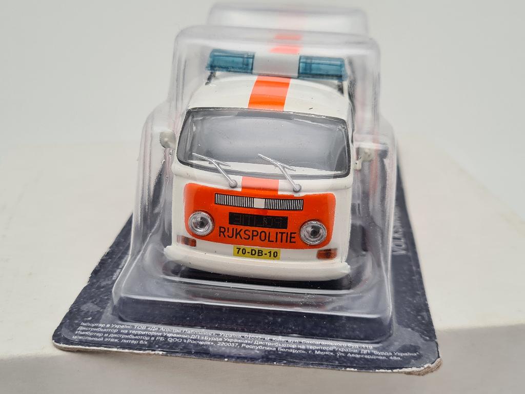 Rijkspolitie VW T2 bus Nederland - DeAgostini 1/43, Verzenden, Zo goed als nieuw, Auto, Overige merken