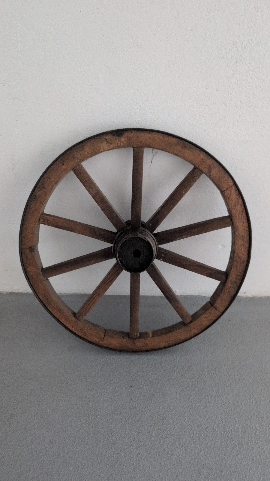 Antiek houten wagenwiel - Decoratief object, Antiek en Kunst, Antiek | Overige Antiek, Ophalen of Verzenden
