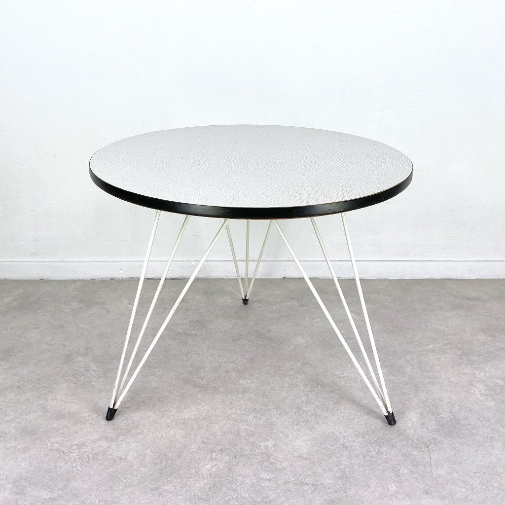 salontafeltje Formica blad draadstalen frame 50s 60s, 100 tot 150 cm, -, -, -