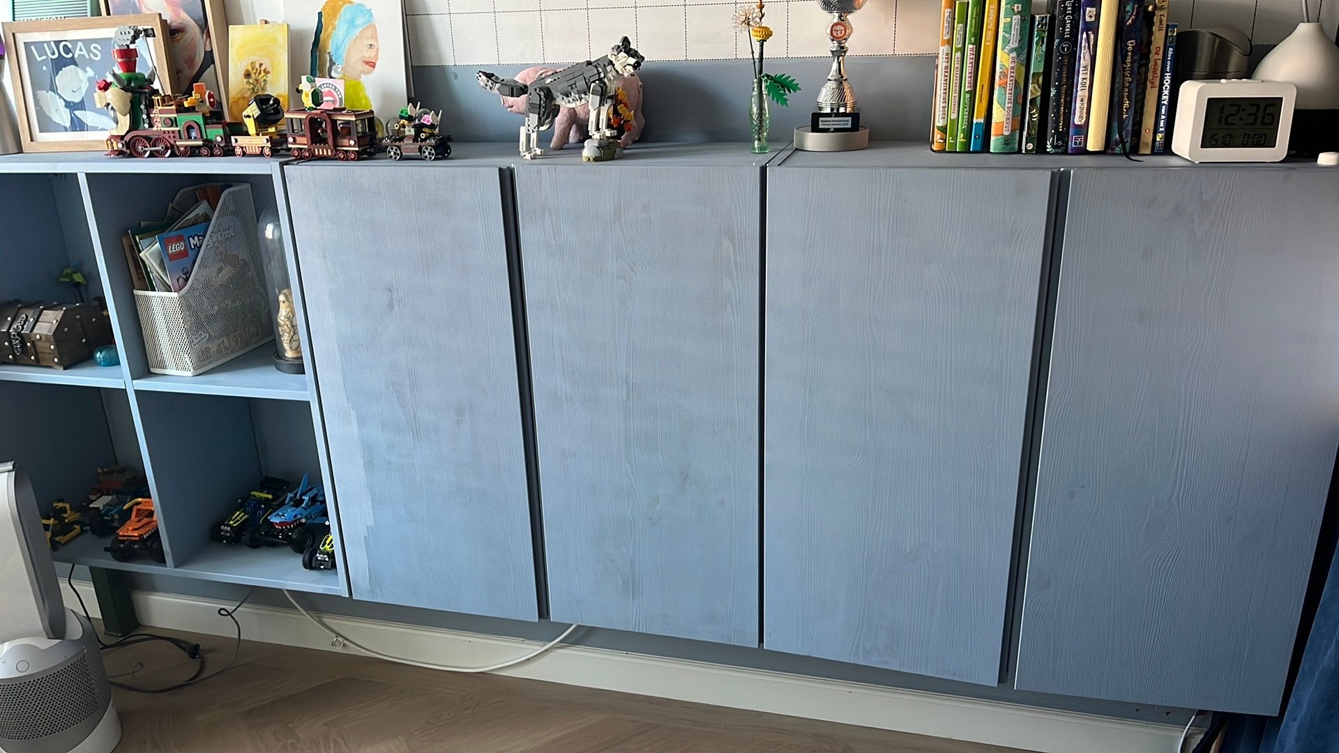 Ivar ikea kasten 2x met deur 1 x open vakkenkast, Huis en Inrichting, Ophalen, Gebruikt