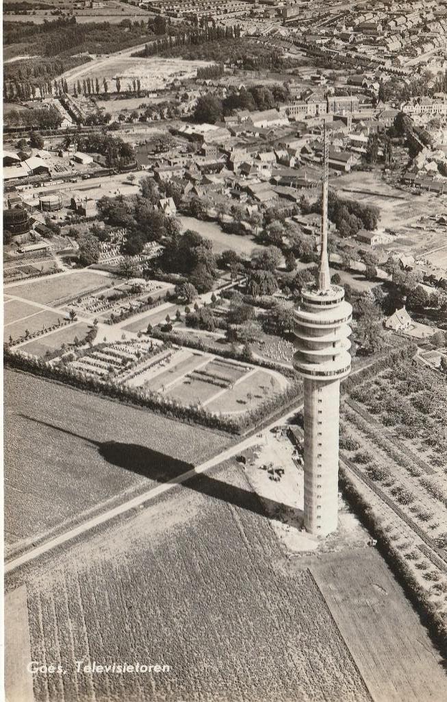 Goes televisietoren, Verzamelen, Ansichtkaarten | Nederland, Ophalen of Verzenden, 1960 tot 1980, Gelopen, Zeeland