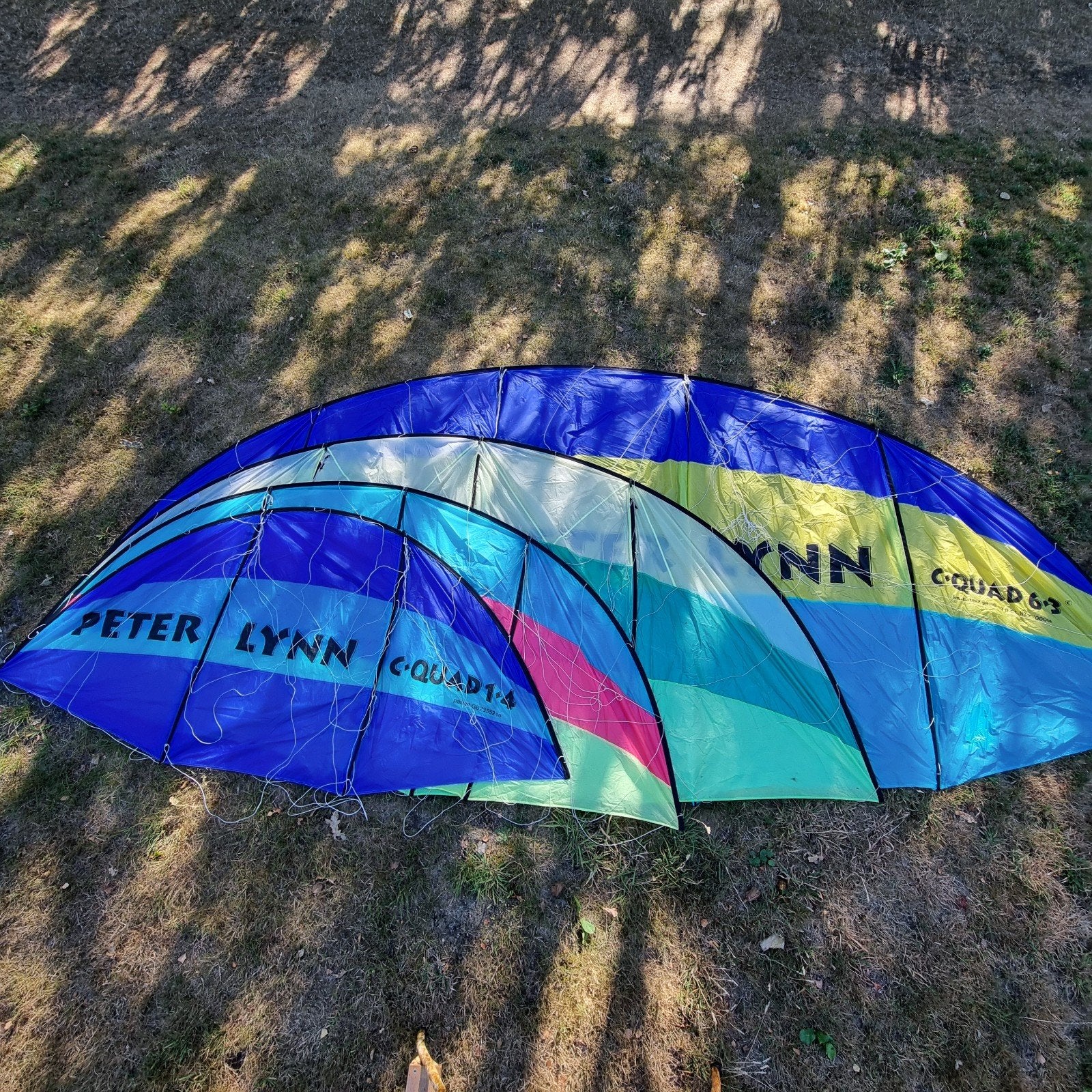 Vliegerset (1.4, 2.2, 3.2, 6.3) Peter Lynn C-Quad Kiteset, Ophalen, Zo goed als nieuw, Vierlijns, Vlieger