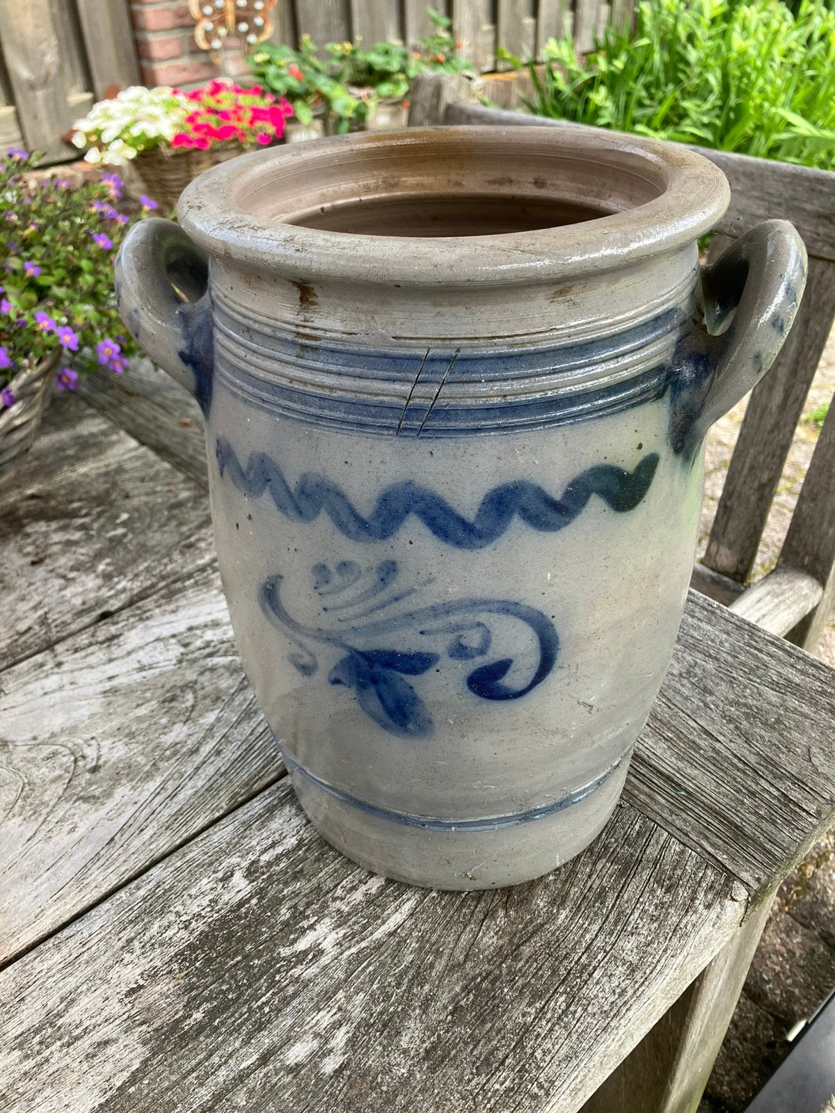 Keulse pot, Tuin en Terras, Bloempotten, Ophalen, Gebruikt, Rond, Balkon