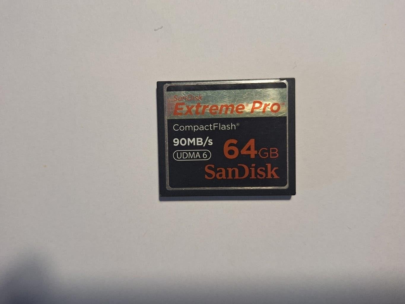 Sandisk Extreme Pro 64GB CompactFlash geheugenkaart, Audio, Tv en Foto, Fotografie | Geheugenkaarten, Gebruikt, Sandisk, Ophalen of Verzenden