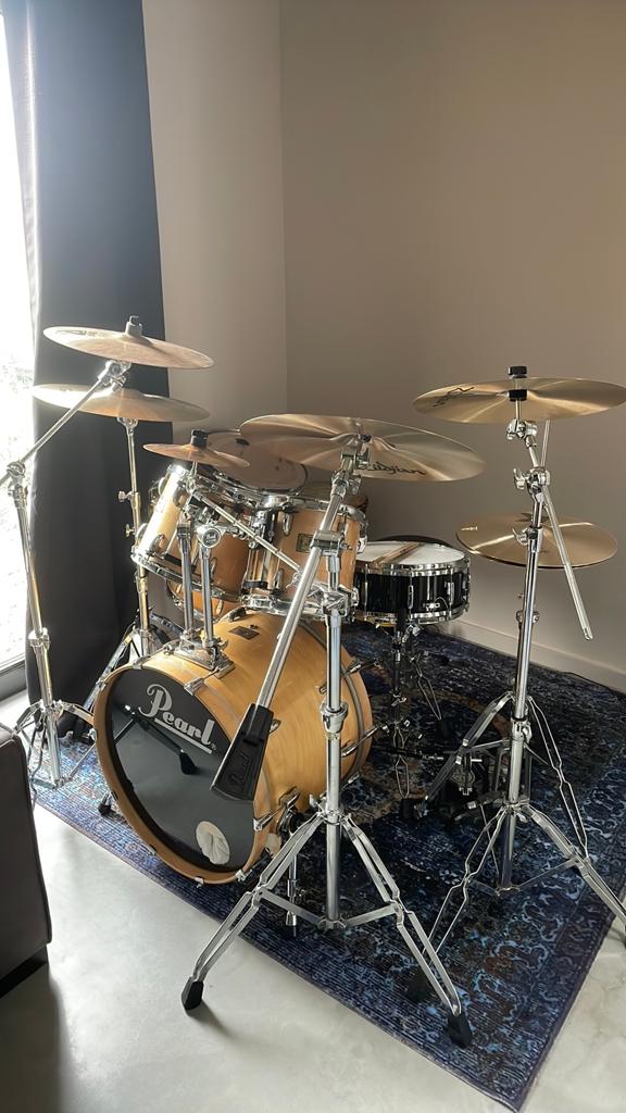 Pearl Masters Custom Extra Maple Shell+ Zildjian K, Muziek en Instrumenten, Drumstellen en Slagwerk, Ophalen, Zo goed als nieuw