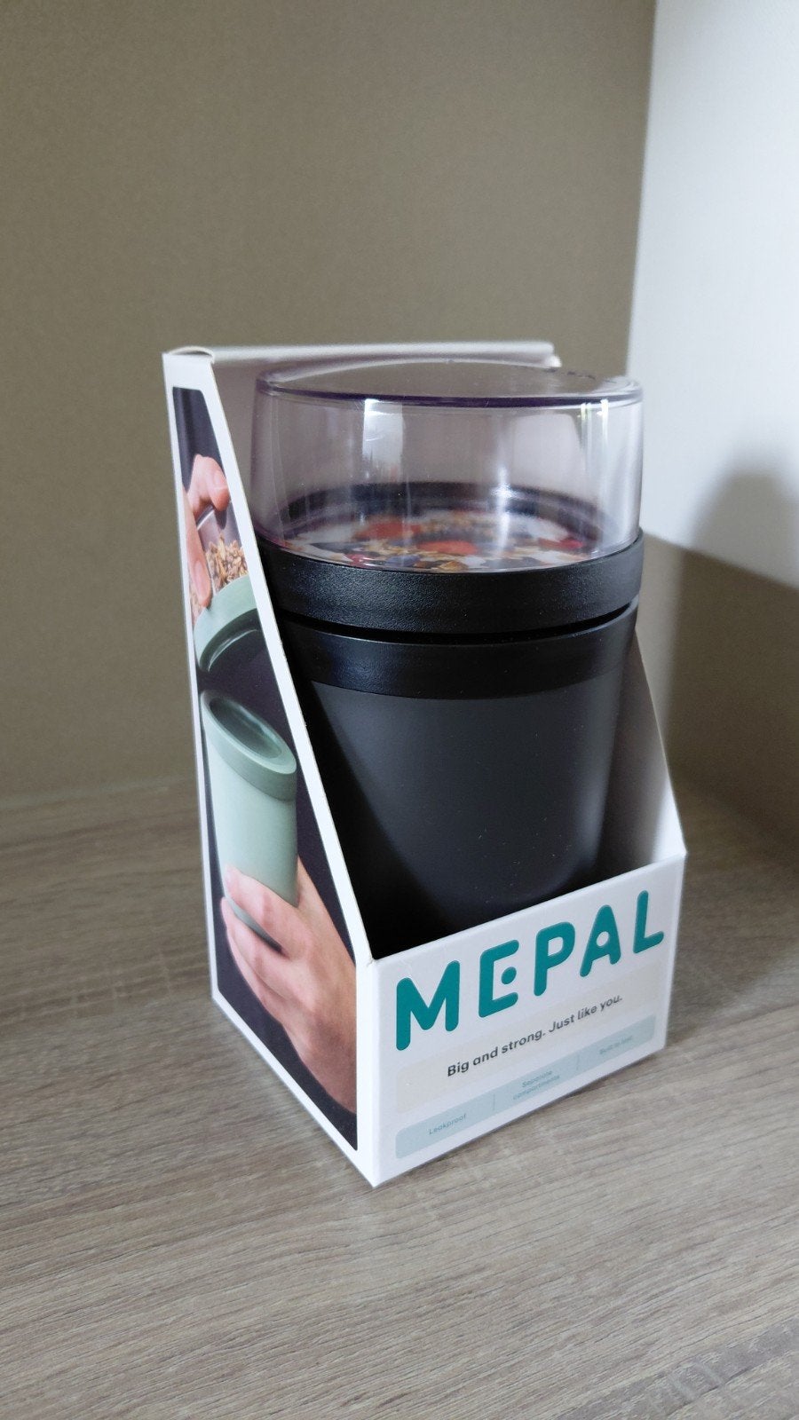 Mepal Ellipse Lunchpot XL (750 ml+300 ml) Nordic black NIEUW, Ophalen of Verzenden, Nieuw