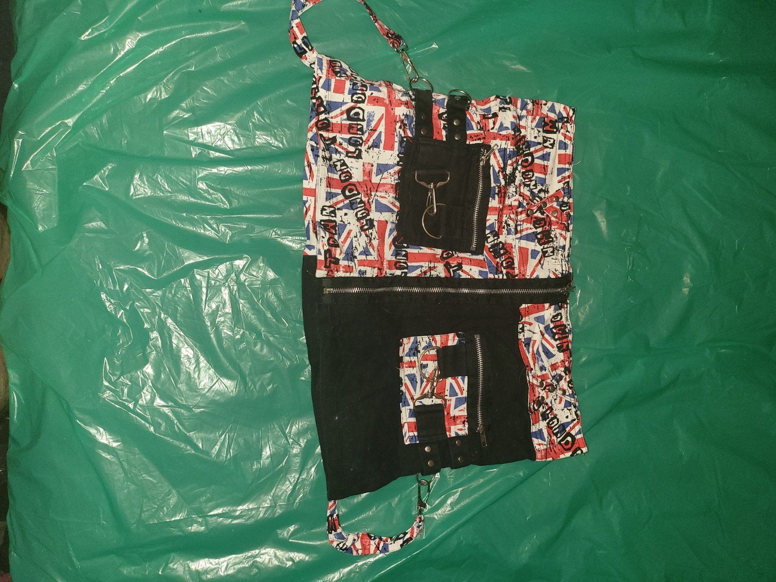 Punk rokje met Union Jack print - Maat XL, Verzenden