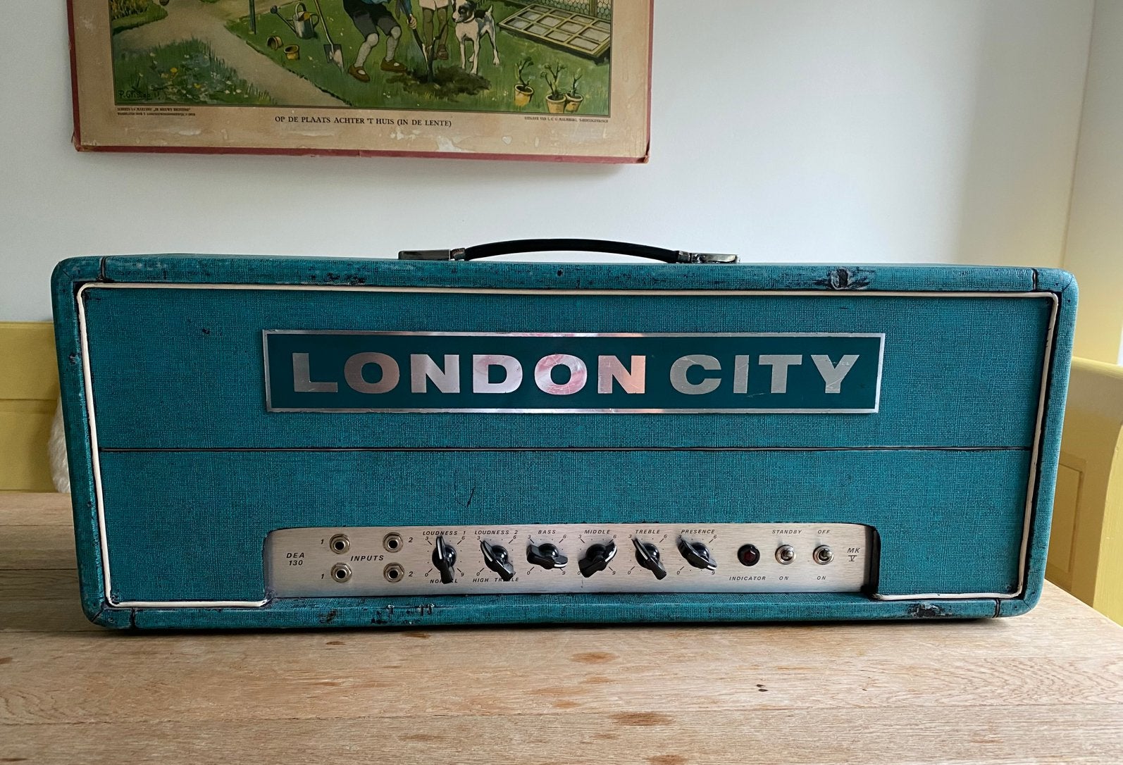 London City DEA130 MK5 gitaarversterker jaren 70 vintage, Muziek en Instrumenten, Versterkers | Bas en Gitaar, Ophalen, Gebruikt