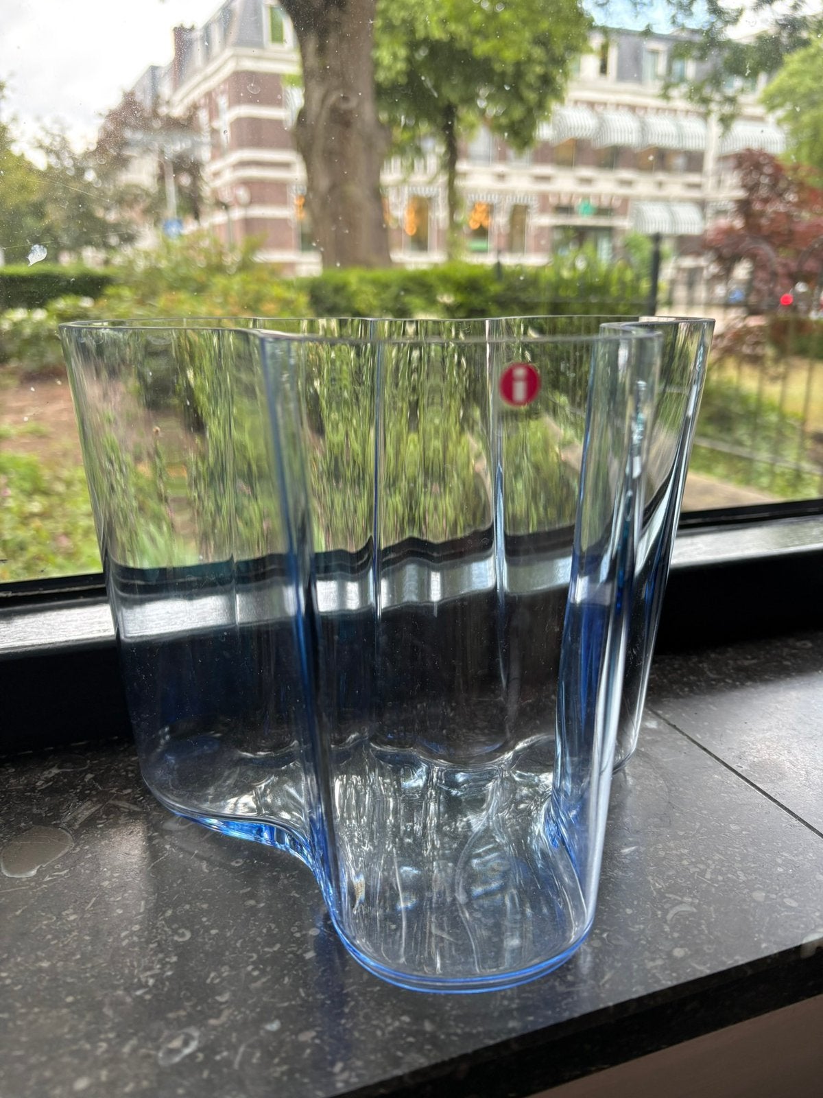 Iittala Alvar Aalto vaas 160mm aquablauw, Ophalen of Verzenden, Zo goed als nieuw