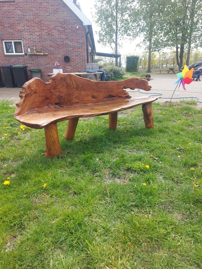 Mooie wortelhout bank, Antiek en Kunst, Ophalen of Verzenden