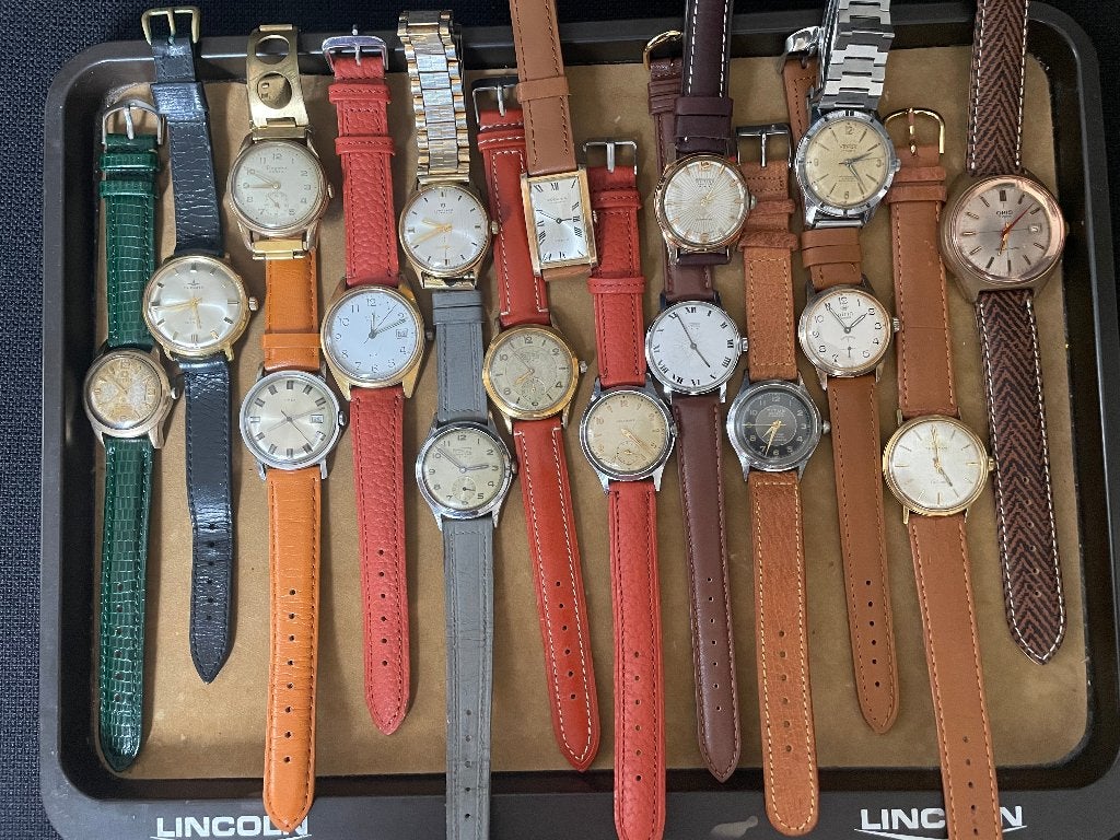 Vintage Oris, Airain, Yema,Pontiac,Junghans,Dugena,, Ophalen, Staal, Overige merken, 1960 of later