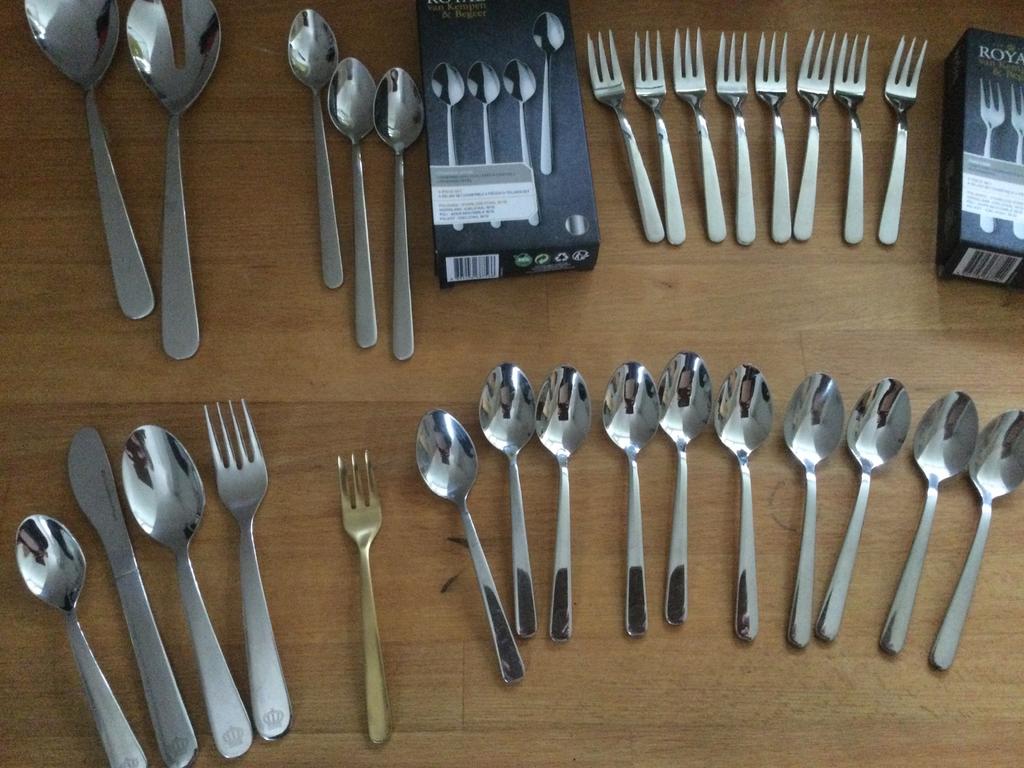 Royal VKB bestek, Huis en Inrichting, Keuken | Bestek, Gebruikt, Los bestek, Rvs of Chroom, Vaatwasserbestendig, Ophalen of Verzenden