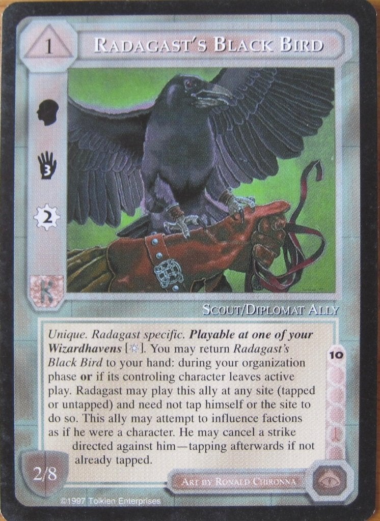 Middle earth - Lord of the Rings - Radagast's Black bird, Ophalen of Verzenden, Zo goed als nieuw, Losse kaart