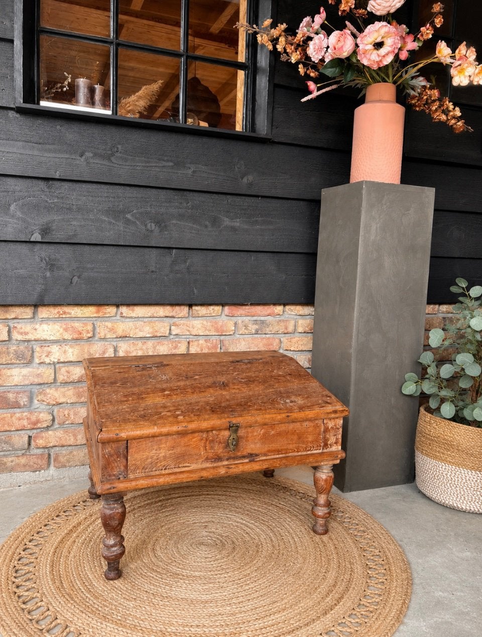 Super leuk oud brocante houten bureautje, Ophalen