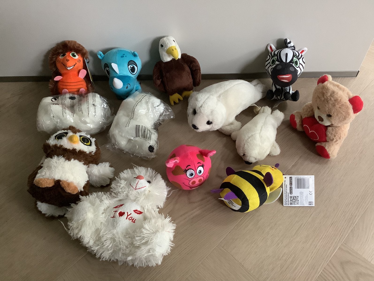 Leuke verzameling kleine pluche knuffeltjes knuffel, Kinderen en Baby's, Ophalen of Verzenden, Overige typen