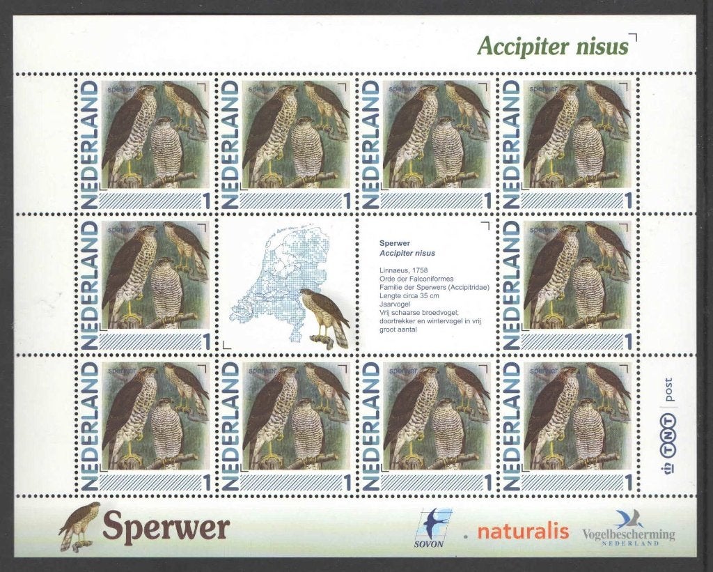 Postzegels Vogels in Nederland: Sperwer, Ophalen of Verzenden, Na 1940, Postfris
