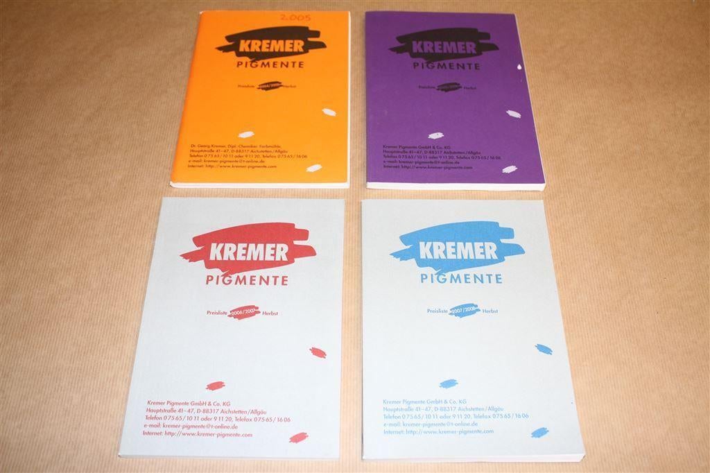 Kremer. Pigmente. Preisliste. 4 delen., Ophalen of Verzenden, Gelezen, Overige onderwerpen