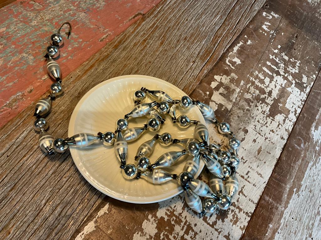 ANTIEKE KERSTKETTING GROTE KRALEN, Ophalen of Verzenden, Gebruikt