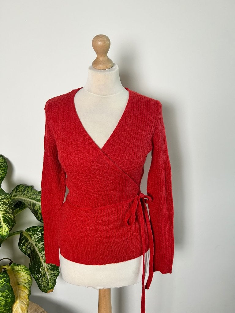 King Louie maat XL warm rood wikkel vest 3481, Maat 46/48 (XL) of groter, Ophalen of Verzenden, Zo goed als nieuw, King Louie