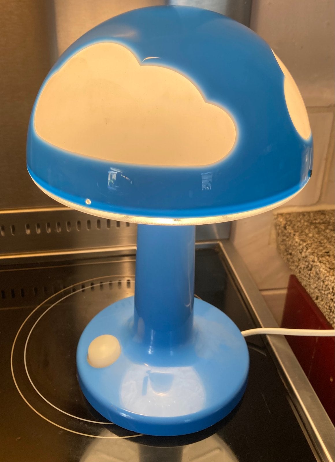 Vintage Ikea Blue Skojig lamp, met transformator, Ophalen