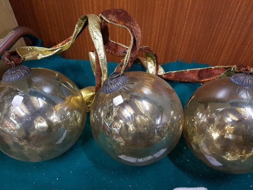 203 ] decoratie ballen champagne, Ophalen of Verzenden, 'T Olde Gre-j, Info@toldegrej.nl, Endepoelstraat 20f Didam