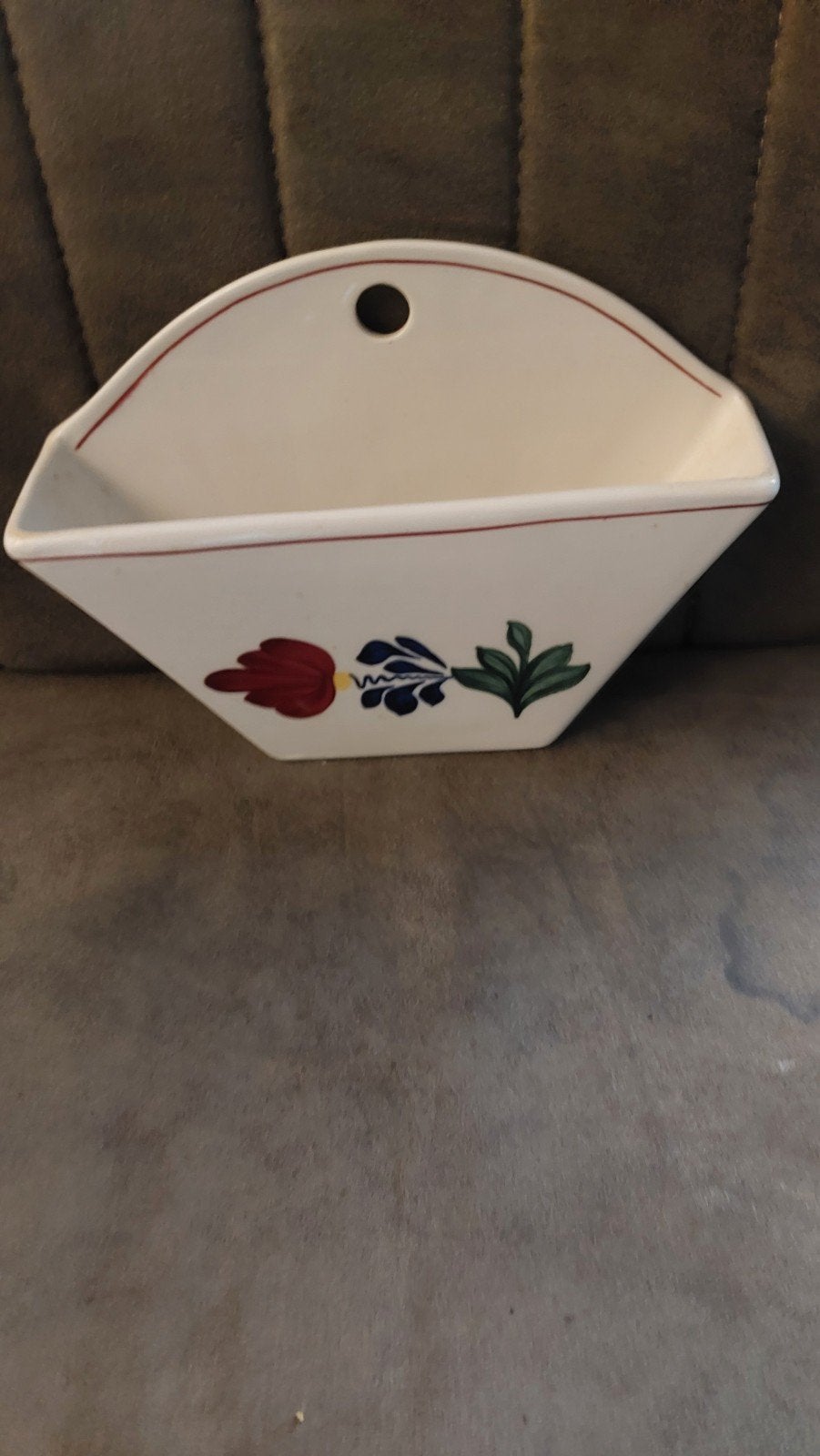 Wanddecoratie keramiek met bloemmotief, Ophalen