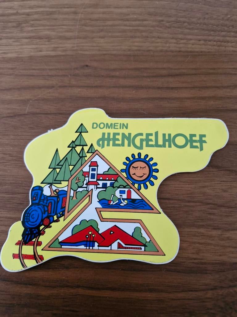 7069 Vintage Sticker Domein Hengelhoef, Ophalen of Verzenden, Gebruikt