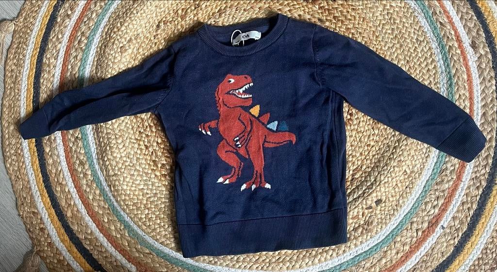 C&A trui met dino maat 98, Ophalen of Verzenden, Gebruikt, Jongen, Trui of Vest