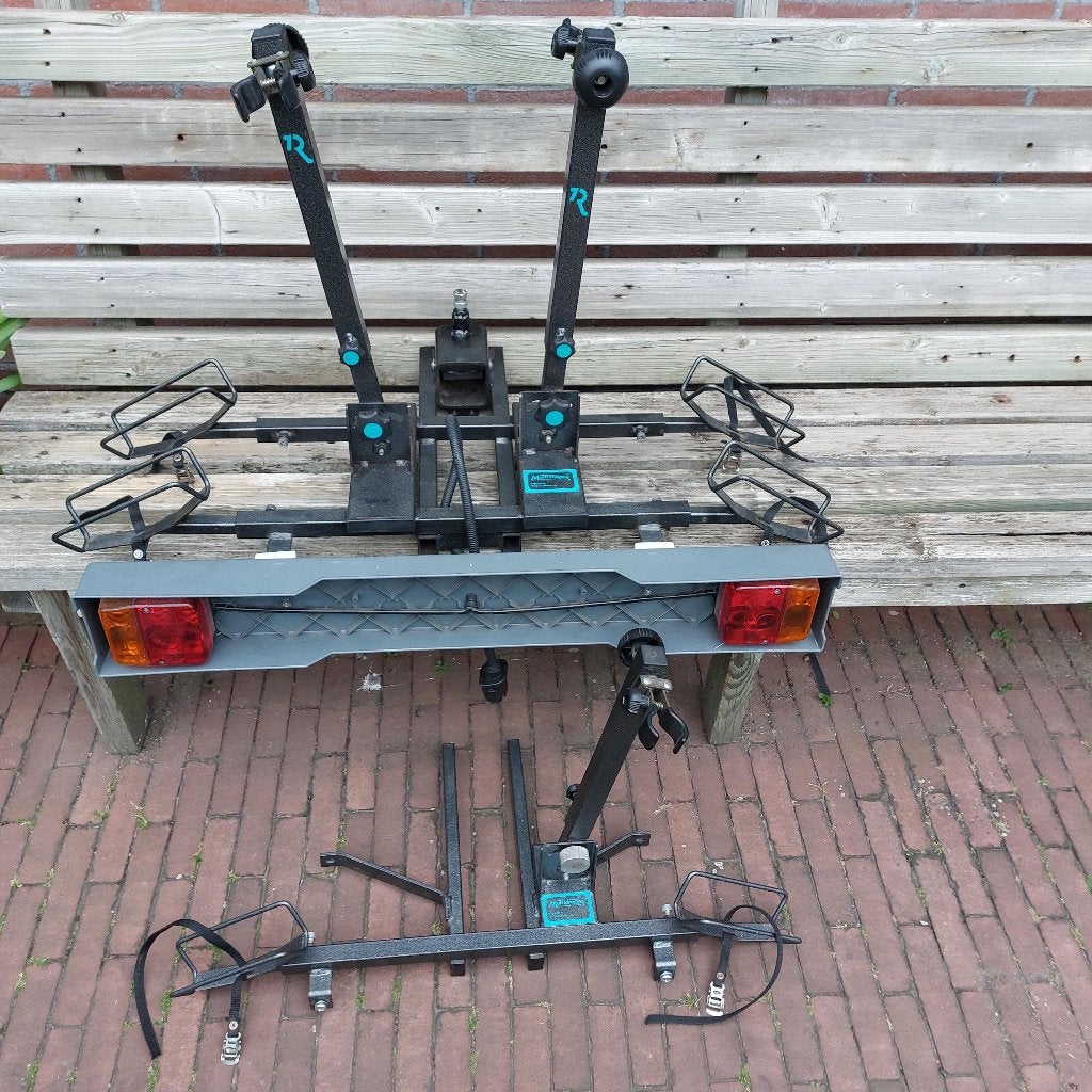 Fietsrek fabrikaat Multidrager, voor 2 of 3 fietsen, Ophalen, 3 fietsen of meer, Zo goed als nieuw, Trekhaakdrager