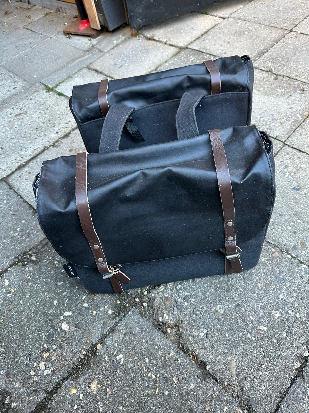 Gazelle fietstassen - zwart, gebruikt, Fietsen en Brommers, Fietsaccessoires | Fietstassen, Ophalen of Verzenden, Gebruikt