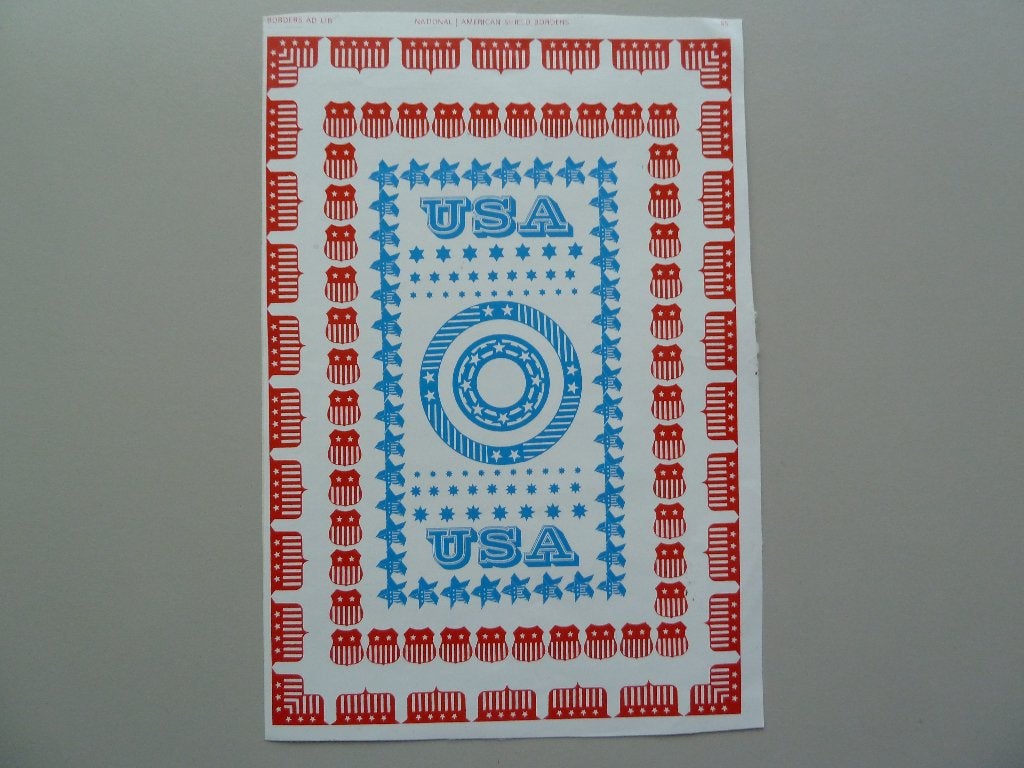 nr5 Sticker USA 26,5 x 18 cm uit de jaren 70 - 80, Hobby en Vrije tijd, Stickers en Plaatjes, Nieuw, Sticker, Ophalen of Verzenden