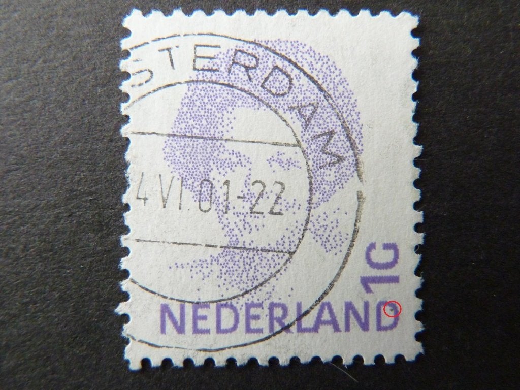 plaatfout 1491 , gestempeld., Verzenden, Na 1940, Gestempeld