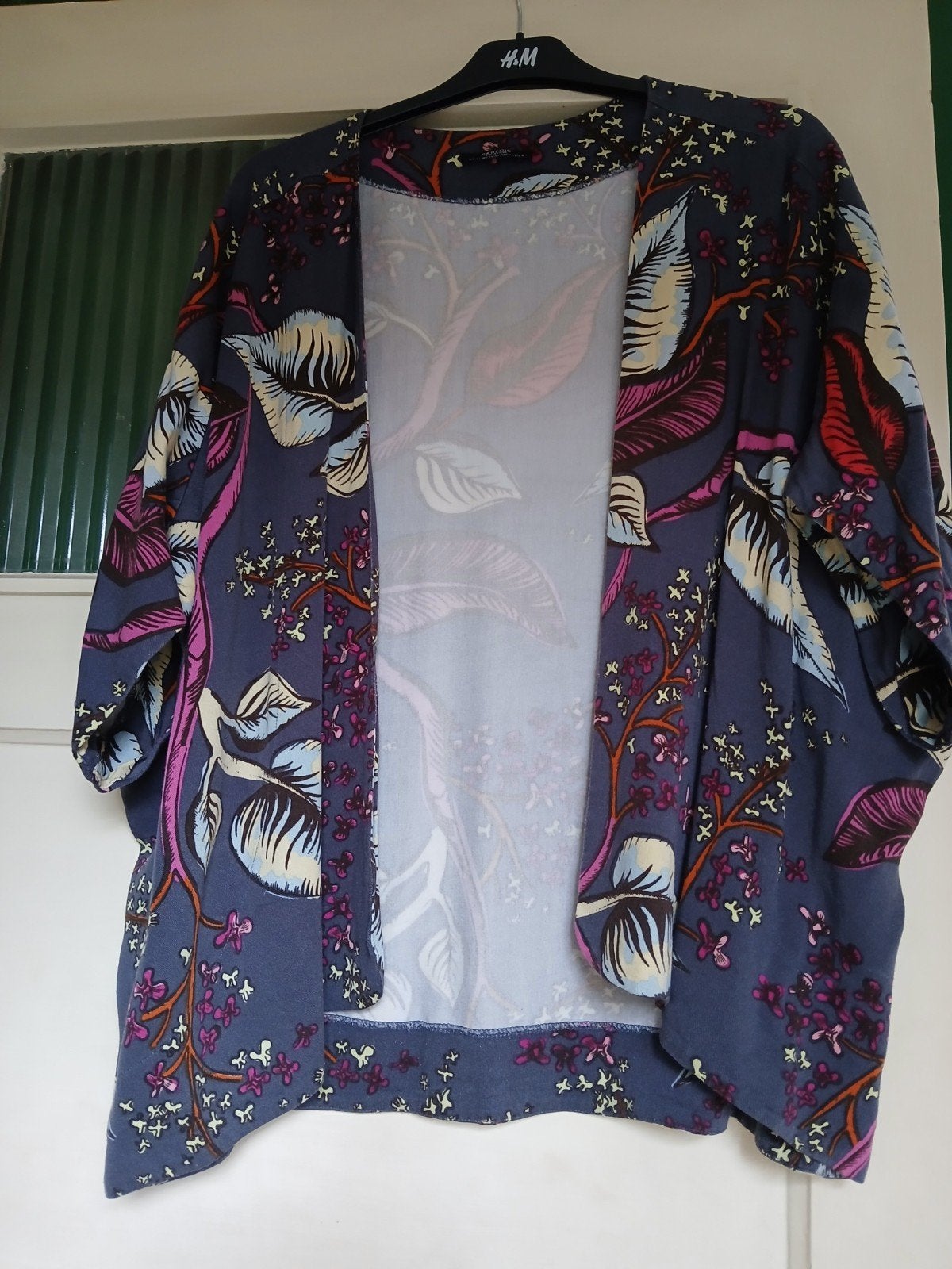 Kleurrijke kimono /vest, Blauw, Maat 42/44 (L), Ophalen of Verzenden, Zo goed als nieuw