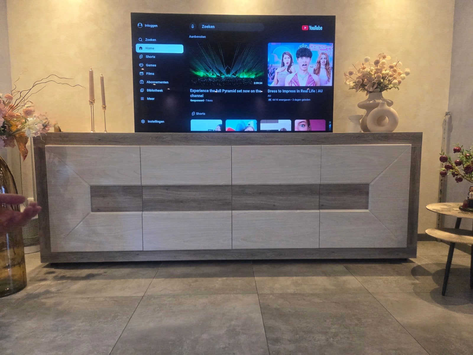 Dressoir, Ophalen of Verzenden, Zo goed als nieuw, 200 cm of meer, Minder dan 100 cm