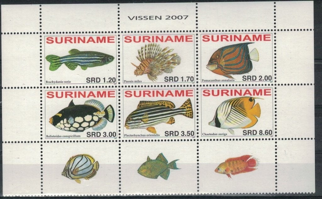 B1117 Suriname 1467/72 postfris Vissen, Verzenden, Postfris