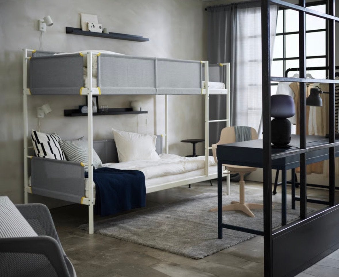 IKEA Vitval Stapelbed - Zo goed als nieuw, Ophalen, 90 cm, 160 tot 180 cm, Tweepersoons