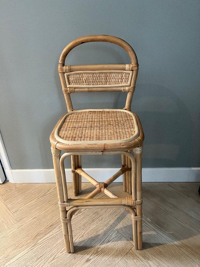 Rotan kinderstoel - hoge eetkamerstoel, Kinderen en Baby's, Kinderstoelen, Ophalen, Zo goed als nieuw, Overige typen