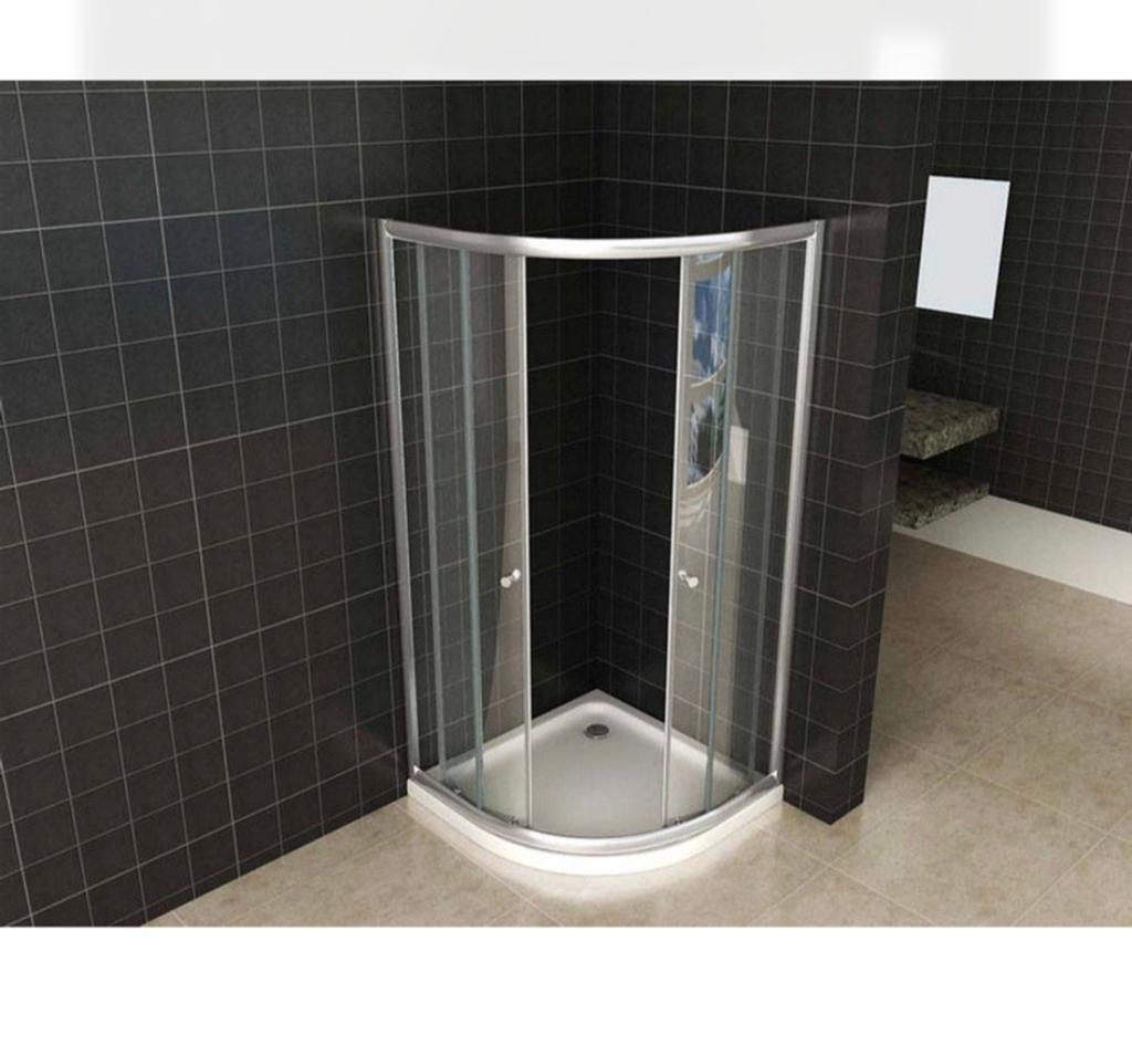 NIEUW: Eco 1/4 Ronde Douchecabine 90x90x190 Helder Glas, Doe-het-zelf en Verbouw, Sanitair, Ophalen, Nieuw, Glas, Douche