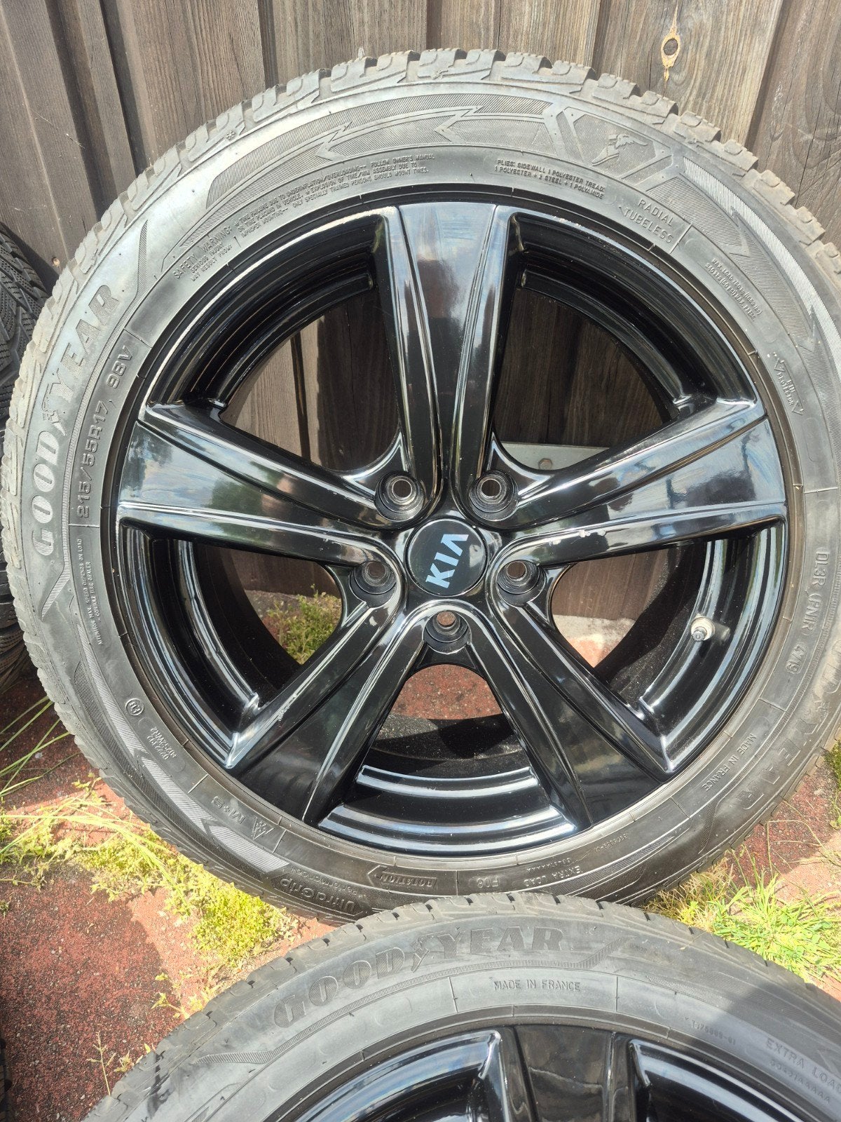 Set zwarte velgen Kia Niro 17 inch met winterbanden, Auto-onderdelen, Ophalen, Gebruikt, Kia
