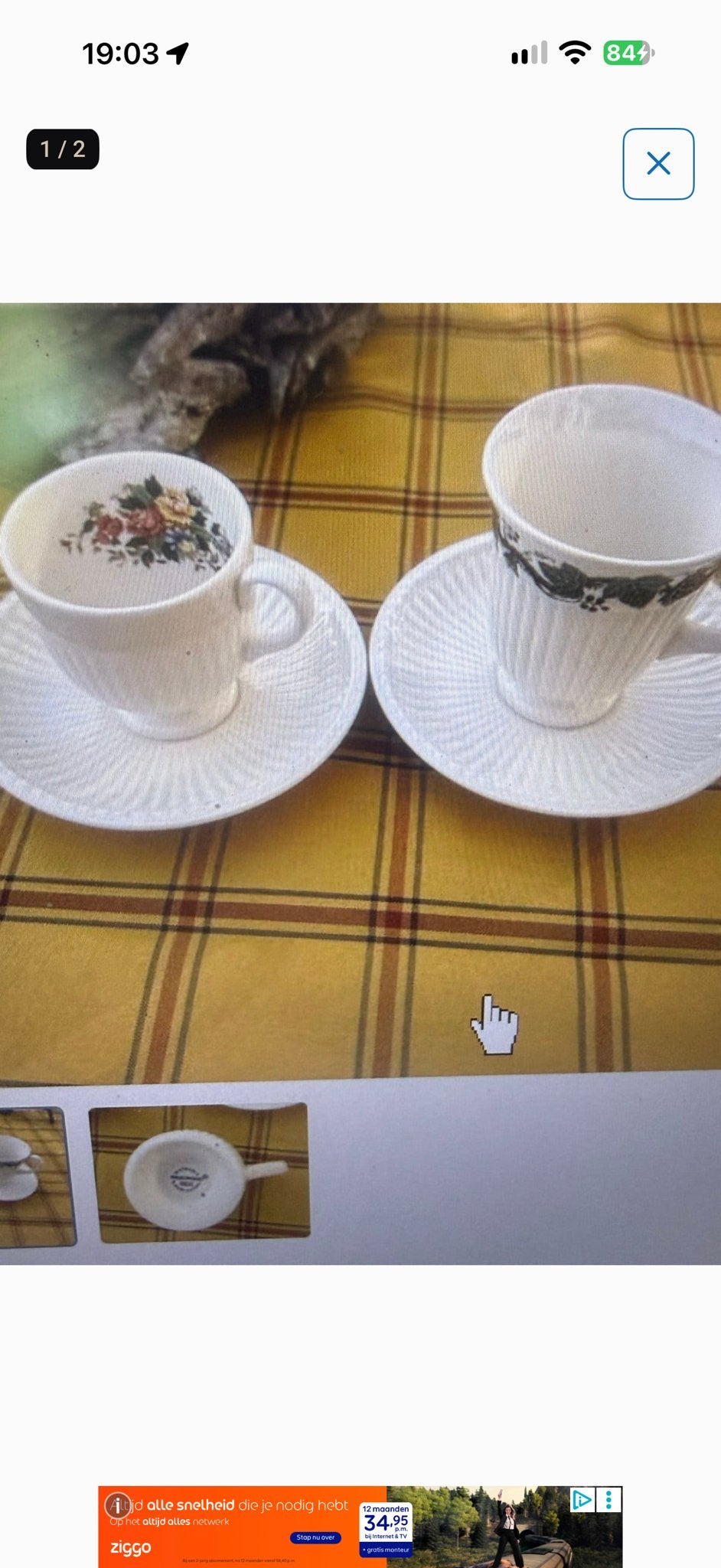 Wedgwood Etruria Barlaston kop en schotel set, Ophalen of Verzenden