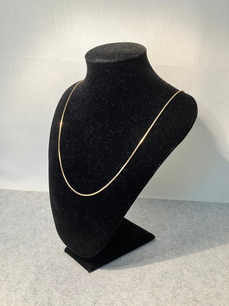 14 karaat gouden collier Venetiaanse blokschakel 67,5 cm, Verzenden, Gebruikt, Goud, Goud