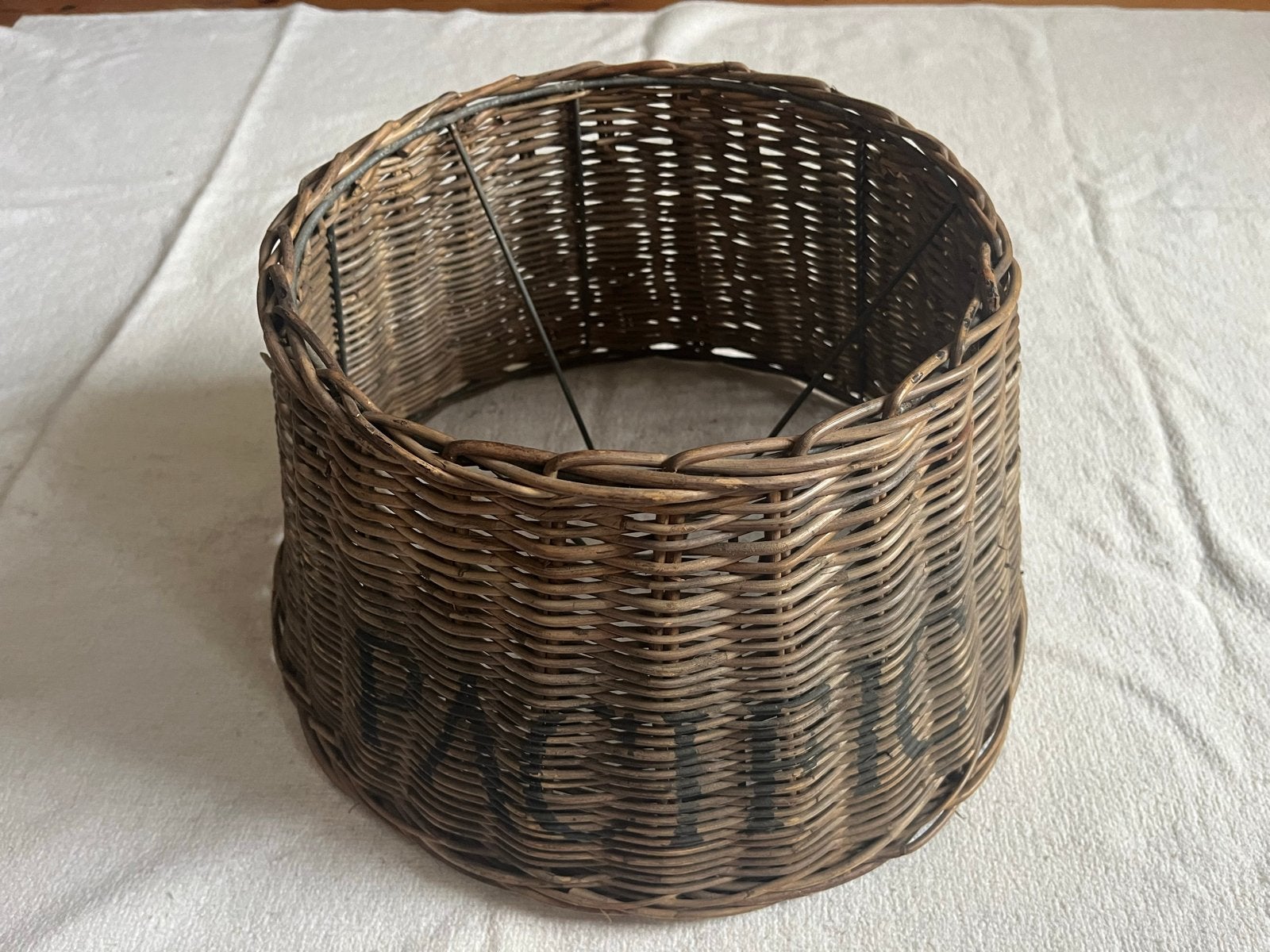 Riviera maison rotan lampenkap “pacific”, Bruin, Natuurlijk materiaal, Rond, Ophalen of Verzenden