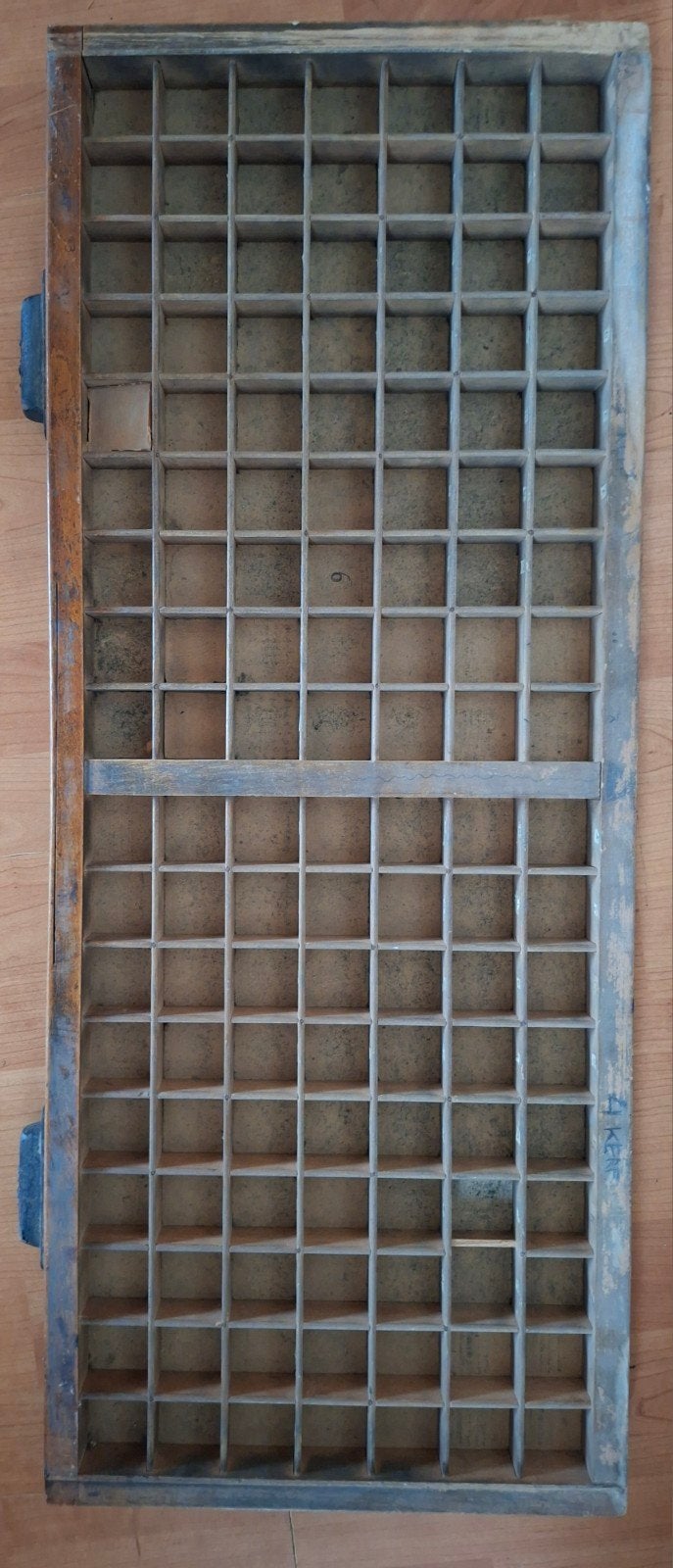 Antieke Letterbak 84x33cm - Vintage Houten Zetkast, Ophalen of Verzenden