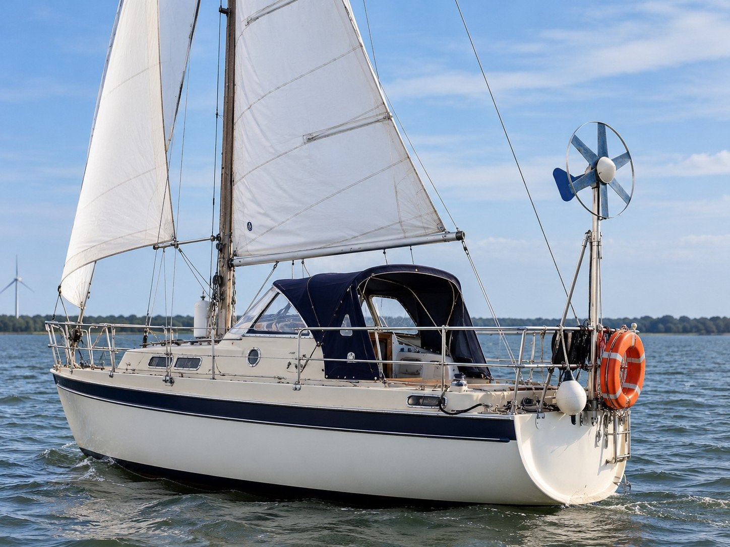 Rutland 504 windgenerator met Marlec regelaar & BM-1 monitor, Ophalen