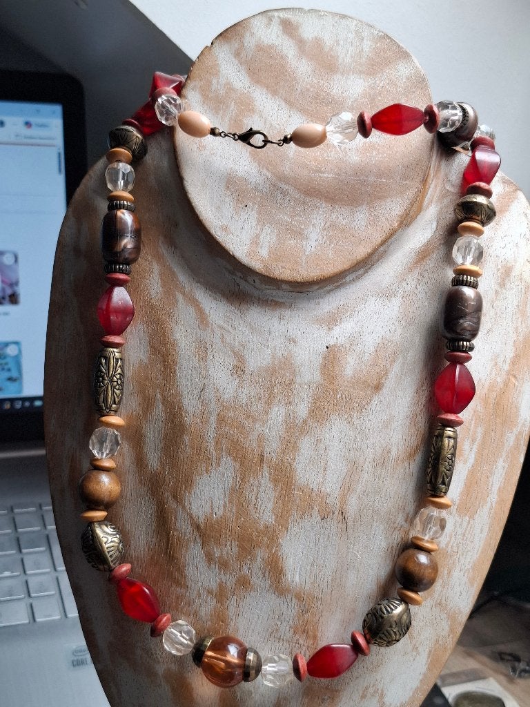Vintage ketting, Ophalen of Verzenden, Zo goed als nieuw, Overige kleuren, Overige materialen